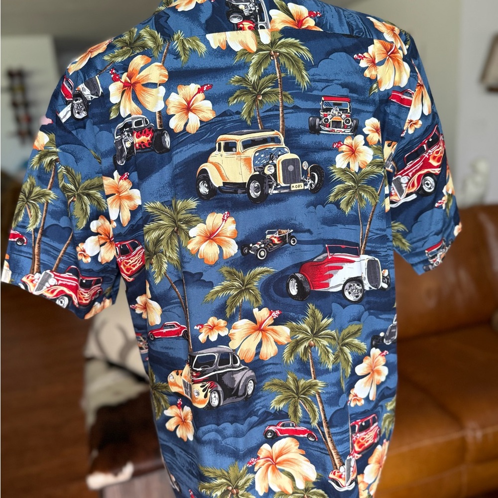 🌺 RJC Tropical Car Print Hawaiian Shirt - Blue - Picture 2 of 4